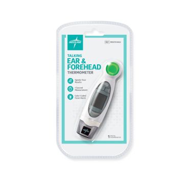 Medline Talking Ear and Forehead Thermometer, Dual Scale - MDSTH1002