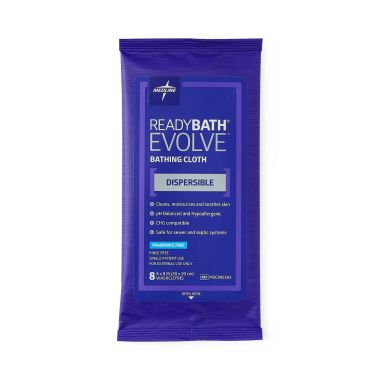 Medline ReadyBath Evolve Bathing Cloths, Fragrance-Free