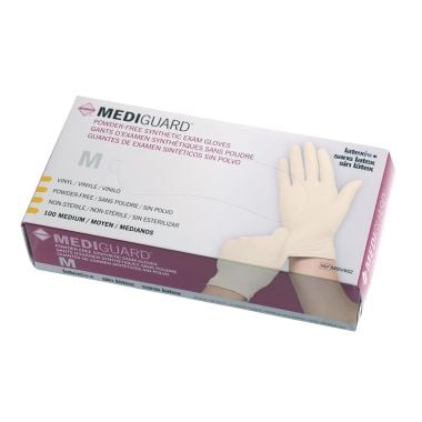 Medline MediGuard Stretch Vinyl Synthetic Exam Gloves, Size M - MSV602