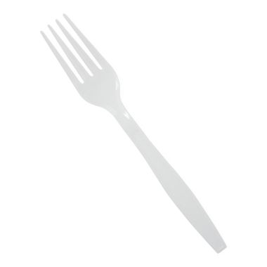 Medline White Plastic Forks, Medium or Heavy Weight