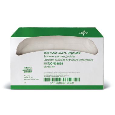 Medline Toilet Seat Covers, Half-Fold, Disposable