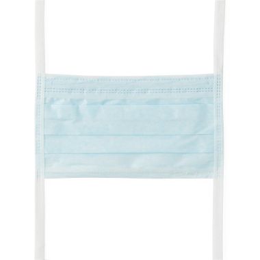 Medline ASTM L1 Surgical Face Mask with Anti-Fog Foam and Ties, Blue