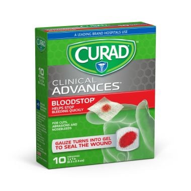 CURAD Bloodstop Hemostatic Gauze, 1 x 1 in. - CUR0055RB
