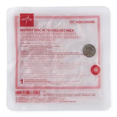 Medline Disc Hot Packs, Slim, M, or L, 4 Inch