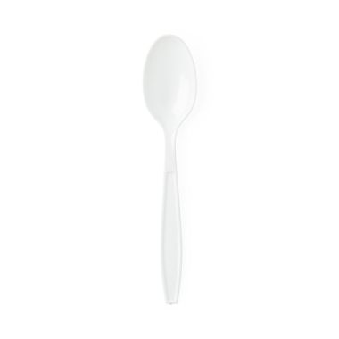 Medline White Plastic Spoons, Medium or Heavy Weight