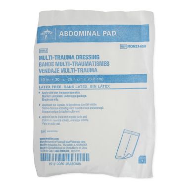 Medline Multi-Trauma Abdominal Pads NON21459 | 10 x 30 Inch | Sterile