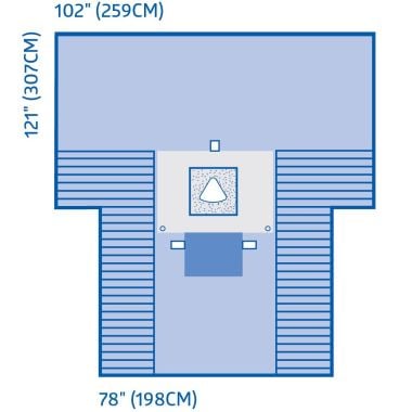 Medline Cesarean Section Surgical Drape, Pouch or Clear Screen - Fenestration