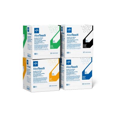 Medline Aloetouch Powder-Free Nitrile Exam Gloves, Latex Free
