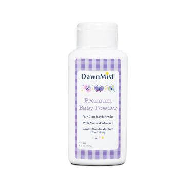 DawnMist Baby Powder Shaker Bottle w/ Aloe & Vitamin E