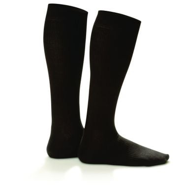 Shape To Fit Men's Micro-Nylon Casual Dress 20-30 mmHg Compression Socks, Closed Toe Crew / Dress