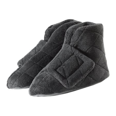 Women's Extra Wide Swollen Feet Slippers, Black, S-XL