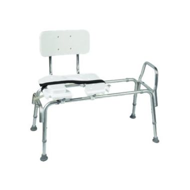 Duro Med Heavy Duty Sliding Transfer Bench w Cut Out Seat 400lb Capacity DMI 522 1734 1900 Vitality Medical
