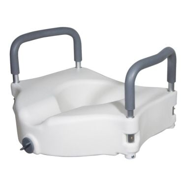 Drive Medical Raised Toilet Seat with Removable Arms | 2-n-1 Locking