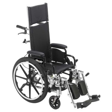 Drive Viper Plus LIGHT WEIGHT RECLINING Wheelchair with Elevating Leg rest and Flip Back Arms