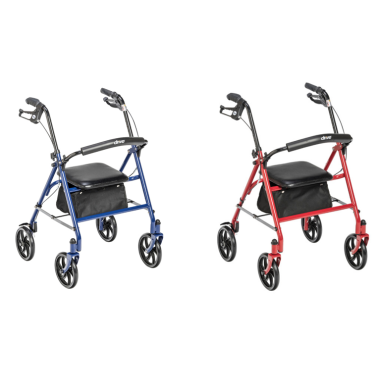 Drive Durable 4 Wheel Rollator with 7.5" Casters