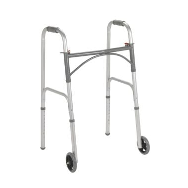Drive Medical Folding Junior Walker, Two Button - 5" Wheels
