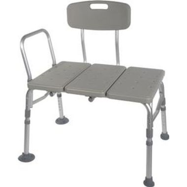 Drive Medical 12011KD-1 Transfer Tub Bench | Grey, 400 lbs. Capacity