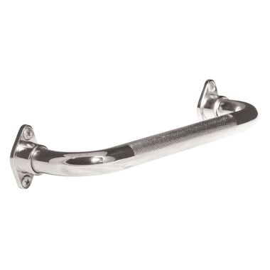 AquaSense Knurled Chrome Grab Bar, Rotating Flange