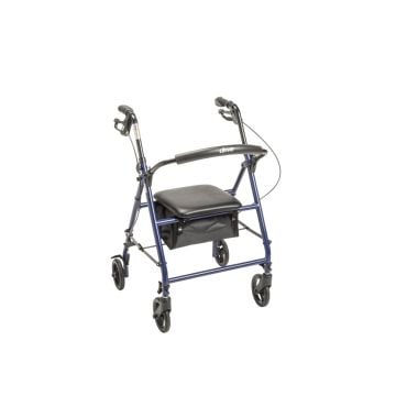 Drive Medical Steel Rollator with 6" Wheels, Knockdown