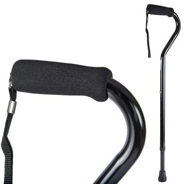 DMI Foam Offset Handgrip Adjustable Aluminum Cane - 502-1304-0255