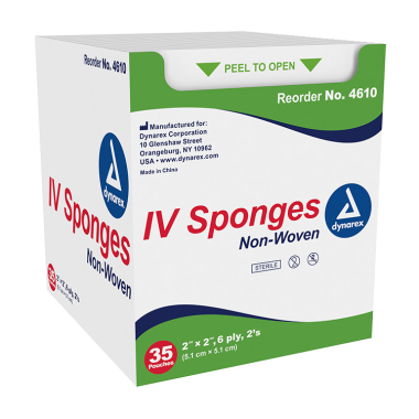 Dynarex 4610 IV Sponges, Non-Woven - 2 x 2 Inch