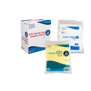 Dynarex Disposable Fluid-Resistant Isolation Gowns - 2141, 2145