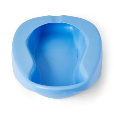 Medline Autoclavable Pontoon Bedpan, Blue - DYND88205