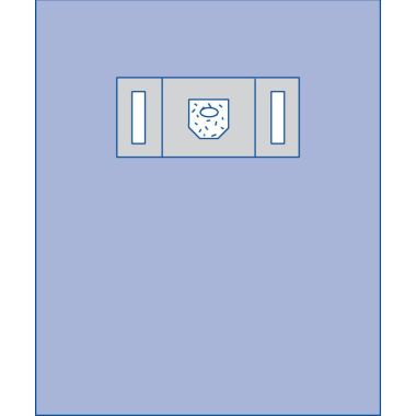 Medline Eye Surgical Drapes with Fenestrated Incise and Pouch, Sterile - DYNJP7005
