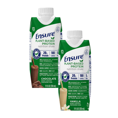 Ensure Plant Based Protein Shake, Chocolate & Vanilla - Ready to Drink