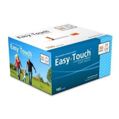 EasyTouch Insulin Syringe 1mL 30 Gauge