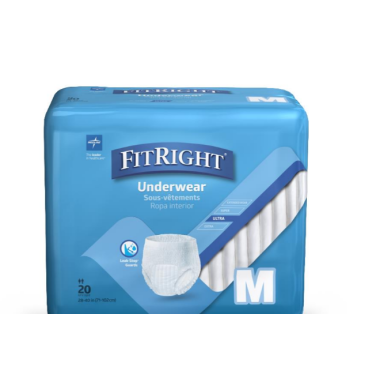 Medline FitRight Ultra Protective Underwear, Heavy Absorbency