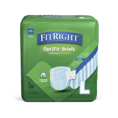 Medline FitRight Ultra Briefs with Tabs, Heavy Absorbency