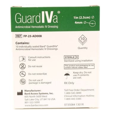 GuardIVa Antimicrobial Dressing - 1.5, 4, 7 mm | Vitality Medical