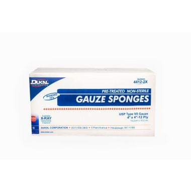 Dukal Premium Care X-Ray Detectable USP Type VII Gauze Sponges, Non-Sterile
