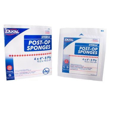 Dukal Sterile Post-Op Sponges, 8-Ply