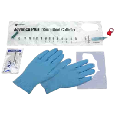 Hollister Advance Plus Intermittent Catheter Kit - Cath, Gloves, Drape, Swabs