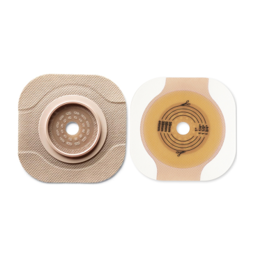 Hollister New Image Flat CeraPlus Skin Barrier, 11202 - 1-3/4 Inch Flange, 1-1/4 Inch Opening Cut-to-Fit, Green