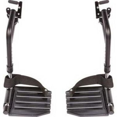 Swingaway Hemi Footrests with Heel Loop Footplate