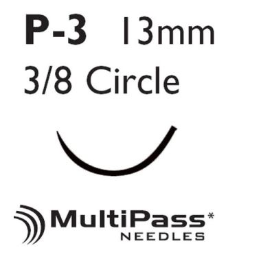J&J Suture with Needle Prolene Nonabsorbable Blue Monofilament Polypropylene Size