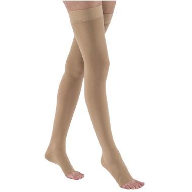 Jobst Relief Thigh High with Silicone Top Band OPEN TOE 20-30 mmHg 