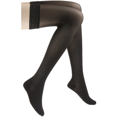 Jobst Ultrasheer PETITE Thigh High Compression Socks, Lace Silicone Top Band Firm 20-30 mmHg