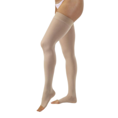 Jobst Opaque Thigh High Extra Firm Compression Stockings OPEN TOE 30-40 mmHg