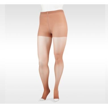 Juzo Naturally Sheer 15-20 mmHg Compression Pantyhose, Open Toe