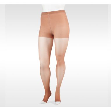 Juzo Naturally Sheer 20-30 mmHg Compression Pantyhose, Open Toe