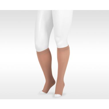 Juzo 3512AD Dynamic 30-40 mmHg Open Toe Short Knee High Compression Socks, Beige