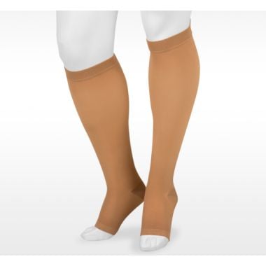 Juzo Basic 4411AD Open Toe 20-30 mmHg Knee High Compression Socks, Beige