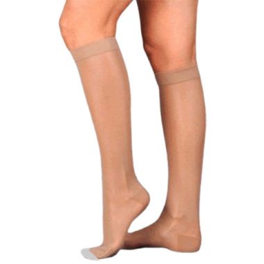 Juzo Naturally Sheer Knee High Compression Socks OPEN TOE 30-40 mmHg