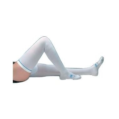TED Hose Thigh High Open Toe Anti-Embolism Compression Stockings Latex-Free, White