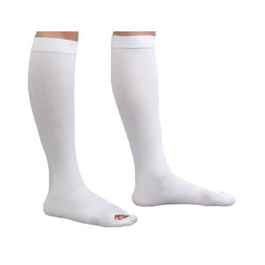 Carolon Anti-Embolism CAP Knee-High Inspection Toe Stockings 18 mmHg 
