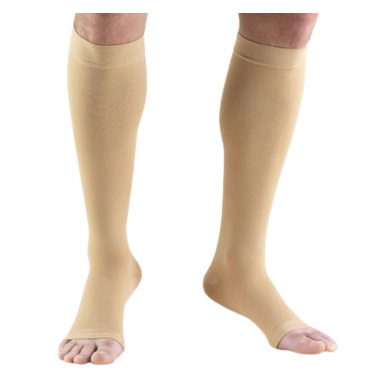 Truform Knee High Compression Stocking Soft Top Open Toe 20-30 mmHg
